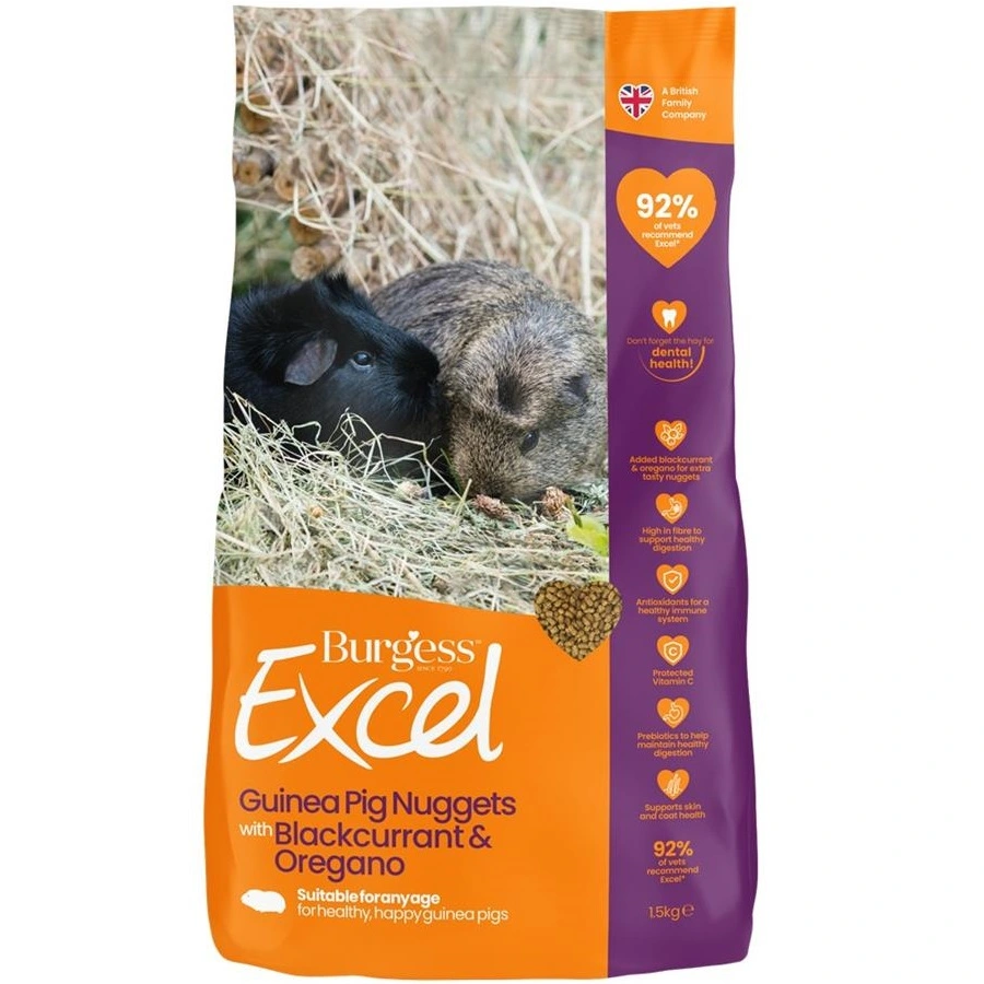 Burgess Excel Marsvin Solbær & Oregano 1,5 kg - Med C-vitamin